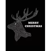 Merry Christmas: Cute Christmas 8.5x11 Lined writing notebook journal for christmas lists, planning, menus, gifts, and more; Christmas