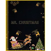 Mr. Christmas: Christmas Notebook - Holiday Planner- Black Paper Journal With Lined Black Pages - 8.5x11 Size - 100 pages - Soft Matt
