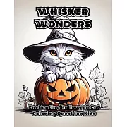 Whisker Wonders: Enchanting Halloween Cat Coloring Quest for Kids