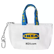 IKEA環保購物袋造型-迷你耳機悠遊卡鑰匙圈小包 (平行輸入商品) White