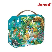 【法國Janod】厚片拼圖-雨林探險 100pcs