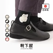 Tabio靴下屋〈毛絨絨立體動物短襪〉 13 炭灰色 x 貓咪