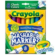 美國繪兒樂 Crayola 可水洗粗頭彩色筆_ 8色-經典色