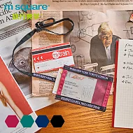 m square 字母卡套紫紅