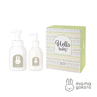 【Mamagokoro】嬰兒滋潤植萃呵護禮盒(沐浴露250ml+潤膚乳200ml+潤膚油80ml)