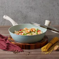 【美國康寧】Snapware 鈦輕量不沾鍋- 深煎28cm(含鍋蓋)