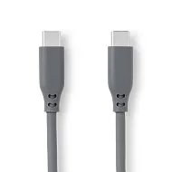 【MUJI 無印良品】不易糾結柔軟傳輸線/USB-C對USB-C/灰1m/型號:MJ-UC1CTC-GY