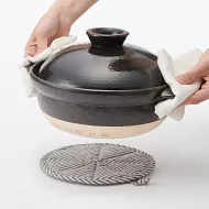 【MUJI 無印良品】麻平織多用隔熱墊/直紋