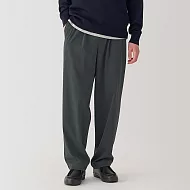 【MUJI 無印良品】男速乾舒適打褶寬版褲 M 墨灰