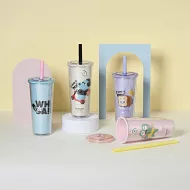 【樂扣樂扣】酷趣珍奶吸管杯/750ml _悶氣狗白
