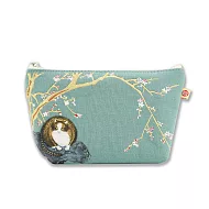 故宮紅梅貓化妝包(翠綠)【受託代銷】