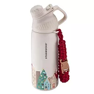 [星巴克]耶誕小屋磁吸掀蓋不鏽鋼水壺