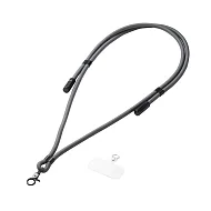 ELECOM 8mm手機肩背帶60W2合1充電線(附夾片)- 黑