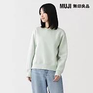【MUJI 無印良品】女裏毛圓領衫 S 淺綠