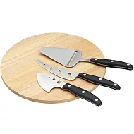 《KitchenCraft》木質輕食盤+起司刀3件組