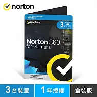 諾頓 360 電競版-3台裝置1年-盒裝版