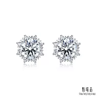 【點睛品】Infini Love Diamond IGI 60分 光環 鉑金鑽石耳環(一對)