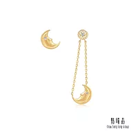 【點睛品】V&A博物館系列 新月星辰 18K金耳環(一對)