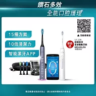 【Philips飛利浦】官方直營 Sonicare Smart 鑽石靚白智能音波震動牙刷/電動牙刷(HX9924/42) 絢光銀