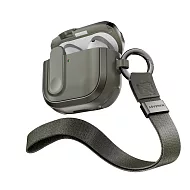 MAGEASY Odyssey with Wrist Strap 抗衝擊磁扣手繩耳機殼 AirPods 4-金屬綠