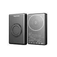 Canpower 防爆超薄三合一固態行動電源 10000mAh 台灣製造 196g 磁吸可充手錶耳機 鋁合金旋轉支架 有wh、ccc標示 黑 色