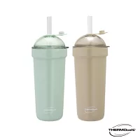 【THERMOcafe凱菲】不鏽鋼真空吸管保溫杯900ml (TCBT-900-LG) 抹茶綠