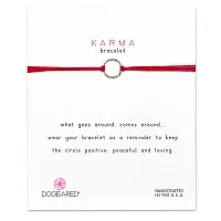 Dogeared Karma 閃亮圓滿圈銀墜紅線手鍊 附原廠盒