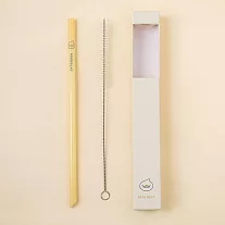 好玻GOODGLAS | 玻玻島-奶油色玻璃吸管/澡鴨