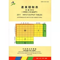 產業關聯表民國100年(中間投入526細部門)
