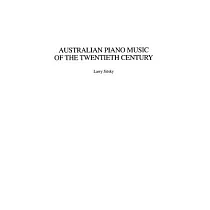 Australian Piano Music Of The Twentieth Century