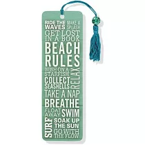 Beach Rules Beaded Bookmark