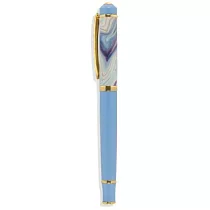 Blue Agate Roller Ball Pen With Gift Box