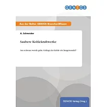 Saubere Kohlekraftwerke： Aus schwarz werde grün. Gelingt der Kohle ein Imagewandel?