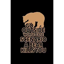 Go outside worst case scenario a bear kills you： 110 Game Sheets ─ 660 Tic─Tac─Toe Blank Games ─ Soft Cover Book for Kids for Traveling & Summer Vacat