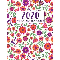 2020 Planner Weekly and Monthly： Pretty Cute Floral Schedule Organizer， Jan 1， 2020 to Dec 31， 2020， 8.5 x 11 Inches (21.59 x 27.94 cm)