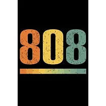 808： Roland Drum Machine， Retro Vintage， DJ Lined Notebook Journal Diary 6x9