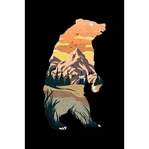 Composition Notebook： Camping Lover Wilderness Fan Nature Bear Lined Notebook Journal Diary 6x9