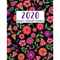 2020 Planner Weekly and Monthly： Pretty Cute Floral Schedule Organizer， Jan 1， 2020 to Dec 31， 2020， 8.5 x 11 Inches (21.59 x 27.94 cm)