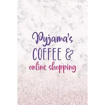 Pyjamas Coffe & Online Shopping： Notebook Journal Composition Blank Lined Diary Notepad 120 Pages Paperback White Marble Online Shopping