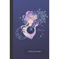 Pisces Journal： Planner and Brain Map Diary： Gift Astrology Zodiac Sun Sign Notebook
