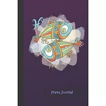 Pisces Journal： Planner and Brain Map Diary： Gift Astrology Zodiac Sun Sign Notebook