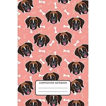 Composition Notebook： Boxer Dog Blank Lined Notebook Journal Diary 6x9