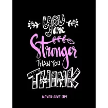 You Are Stronger Than You Think： Never Give Up