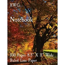 Notebook： 100 Pages 8.5" X 11" Wide Ruled Line Paper