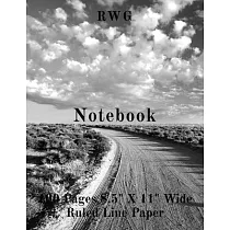 Notebook： 100 Pages 8.5" X 11" Wide Ruled Line Paper