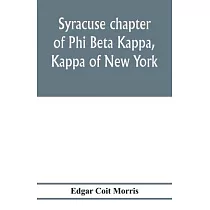 Syracuse chapter of Phi Beta Kappa， Kappa of New York