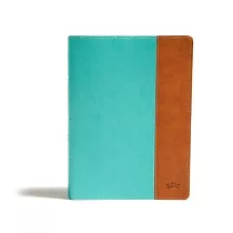 CSB Tony Evans Study Bible， Teal/Earth Leathertouch， Indexed
