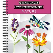 Brain Games ─ Sticker by Number： Nature (2 Books in 1 ─ Geometric Stickers)
