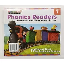 Newmark Phonics Readers Box 1： Consonants & Short Vowels [a， i， o] (19 Bks/1AG/Audio Code)