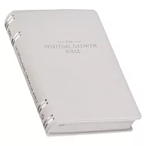 The Spiritual Growth Bible， Study Bible， NLT ─ New Living Translation Holy Bible， Premium Full Grain Leather， White